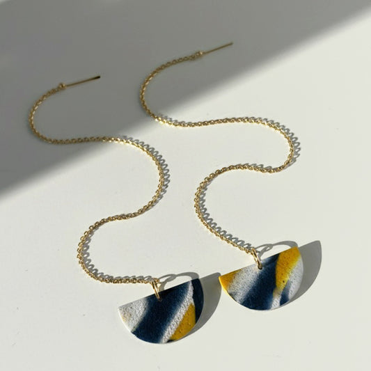 Reversible Half Moon Threader Dangles
