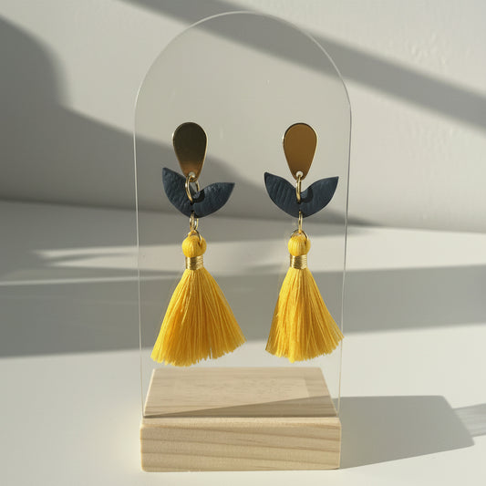 Reverse Drop Petal + Tassel Dangles