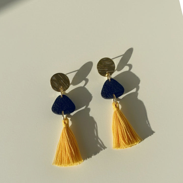 Brushed Coin Dangle + Tassel
