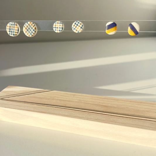 Striped Oblong Studs