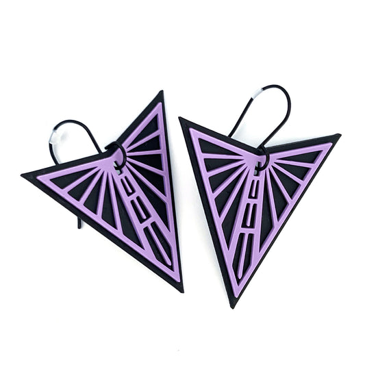 Large Valkyrie Black Dangles