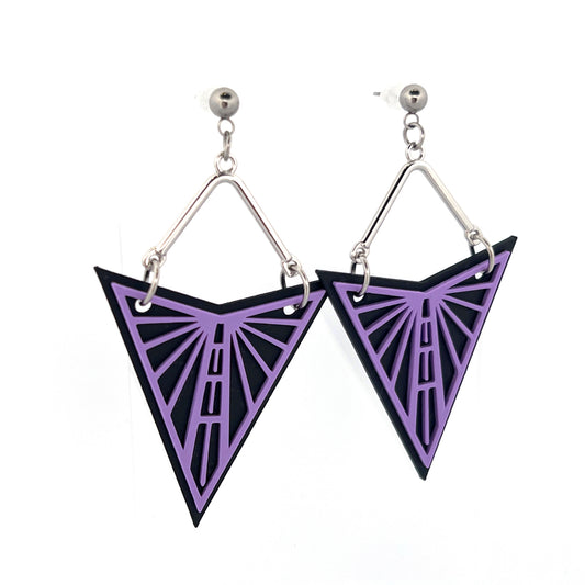 Large Valkyrie Silver-V Dangles