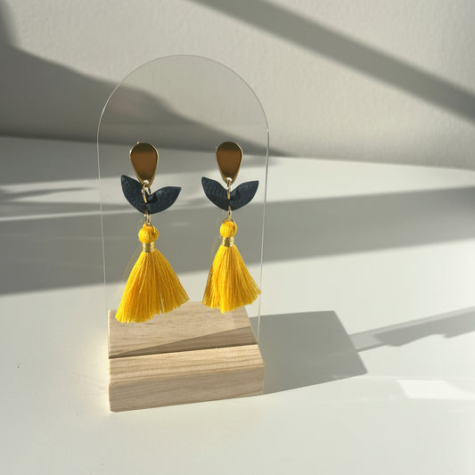 Reverse Drop Petal + Tassel Dangles
