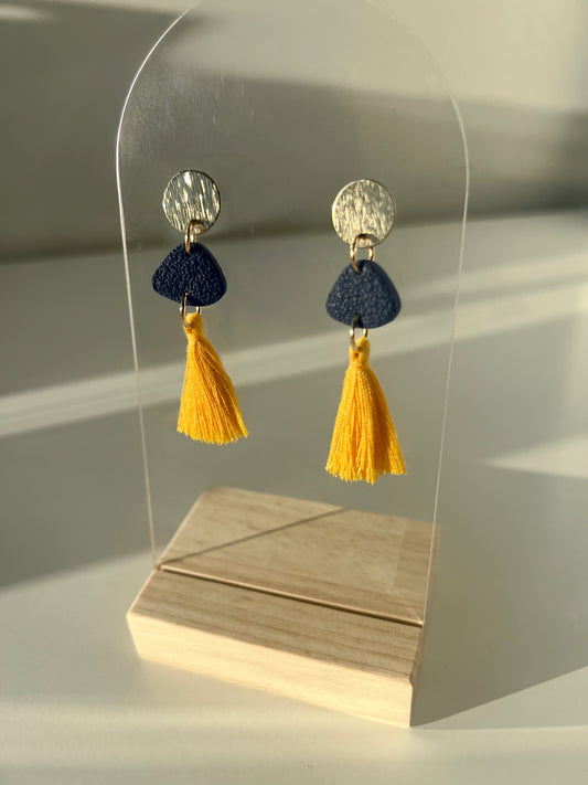 Brushed Coin Dangle + Tassel