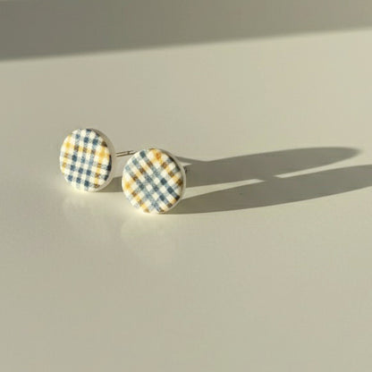 Vintage Gingham Studs (Large)