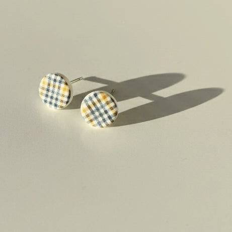 Vintage Gingham Studs (Small)