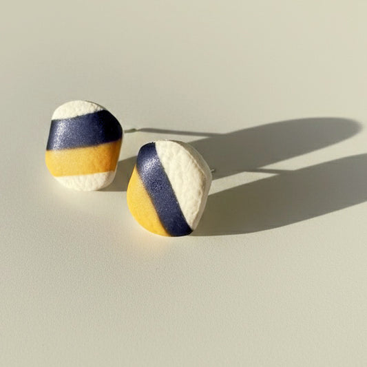 Striped Oblong Studs