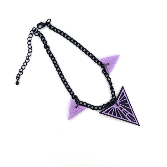 Black Chain Bracelet with Charms