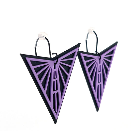 Large Valkyrie Black Dangles