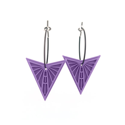 Small Violet Valkyrie Hoops