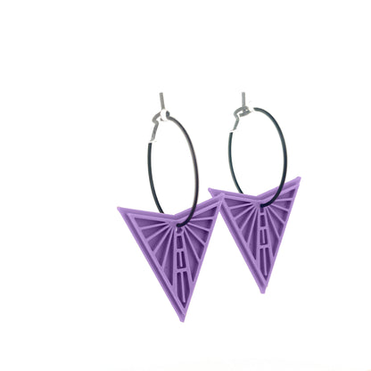 Small Violet Valkyrie Hoops