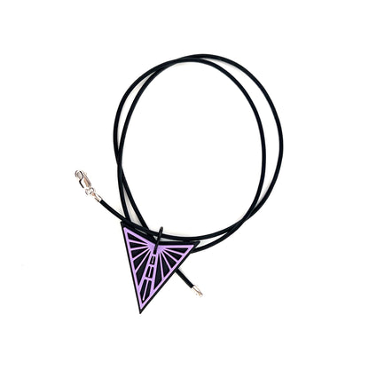 Black leather cord necklace