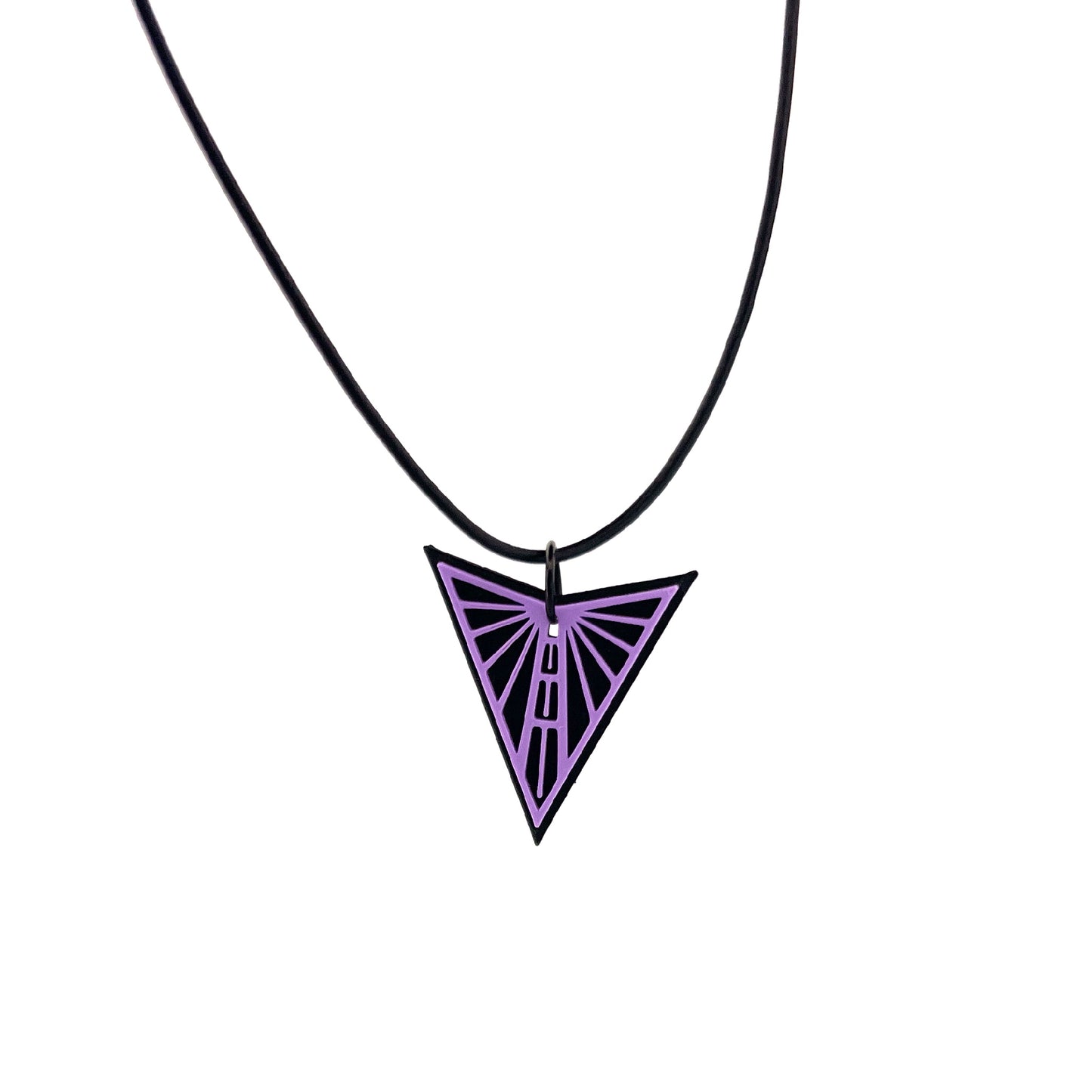 Black leather cord necklace