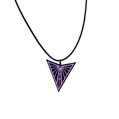 Black leather cord necklace
