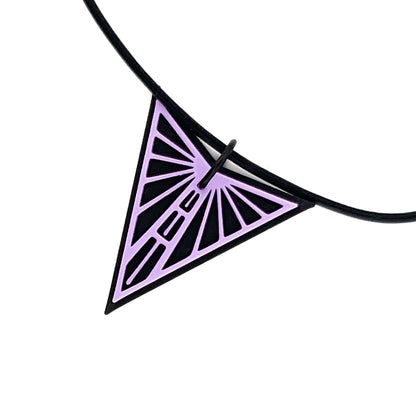 Black leather cord necklace